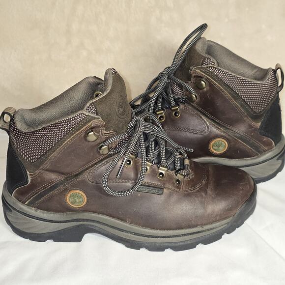 Timberland Women’s Waterproof Leather Hiking Boots 7.5W Brown Anti-Fatigue Trail - Picture 1 of 9